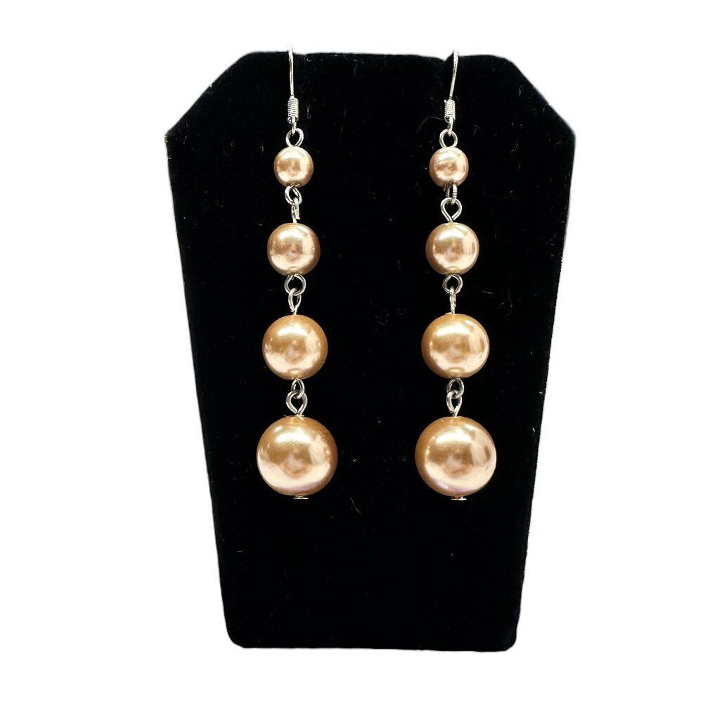 Peachy Beaded Dangles